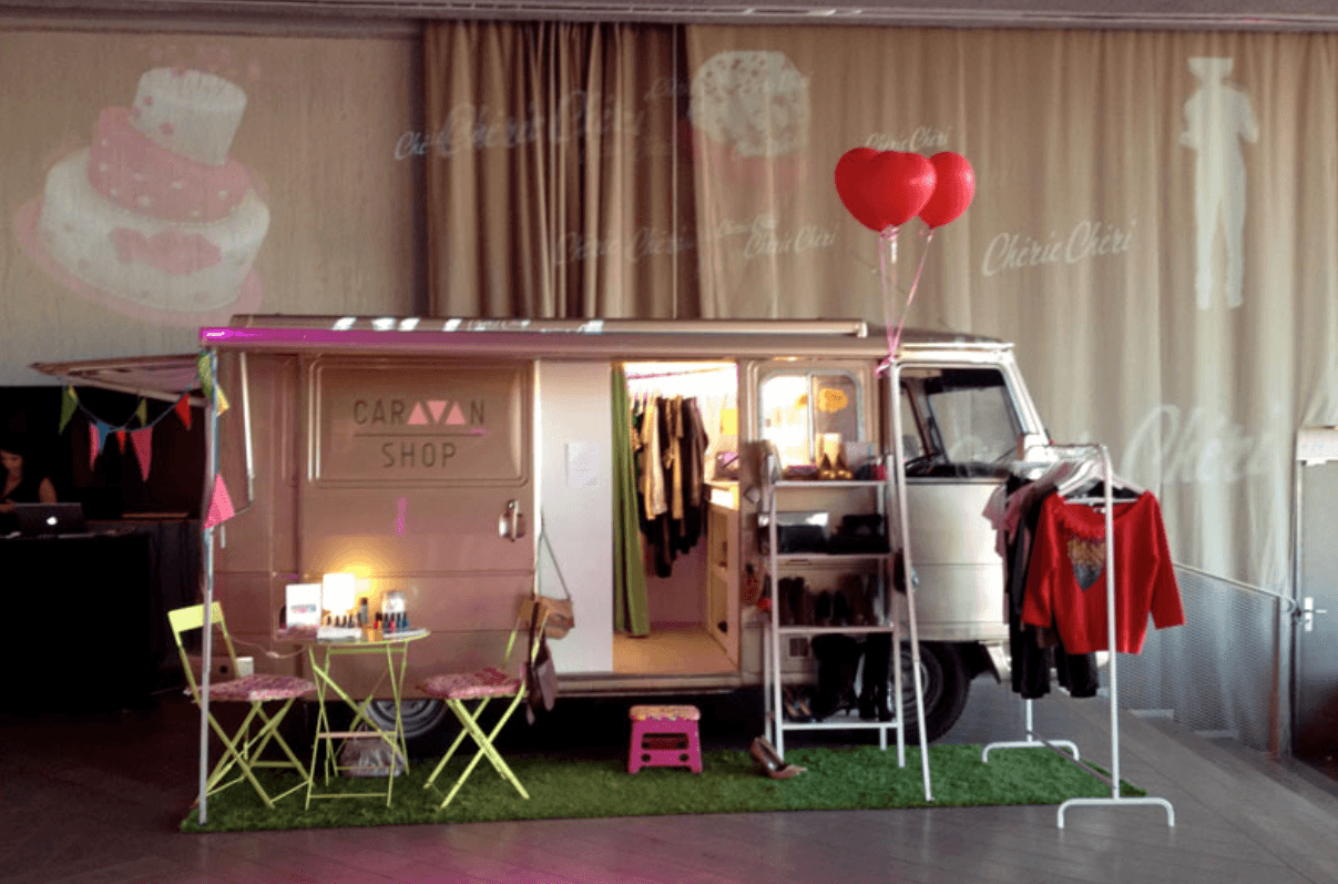 Fashion truck Caravan Shop en salon — décoration événementielle
