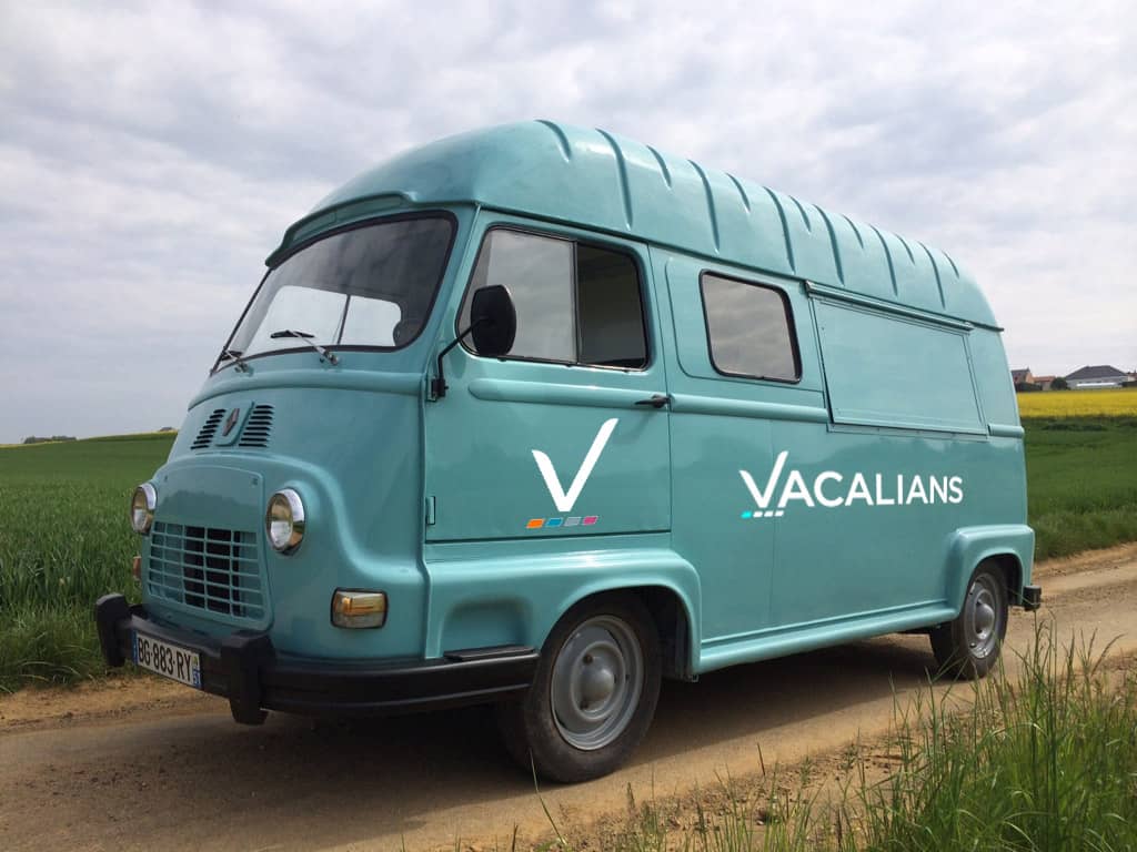 Renault Estafette Vacalians turquoise événementielle