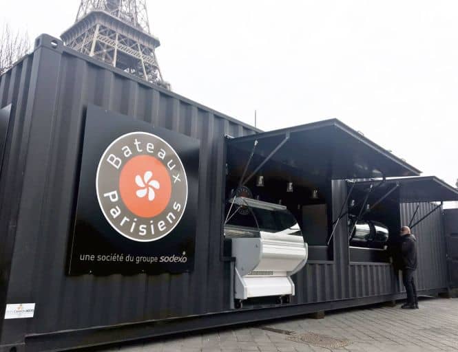 Container modulable 40 pieds — espace snack événementiel grande capacité