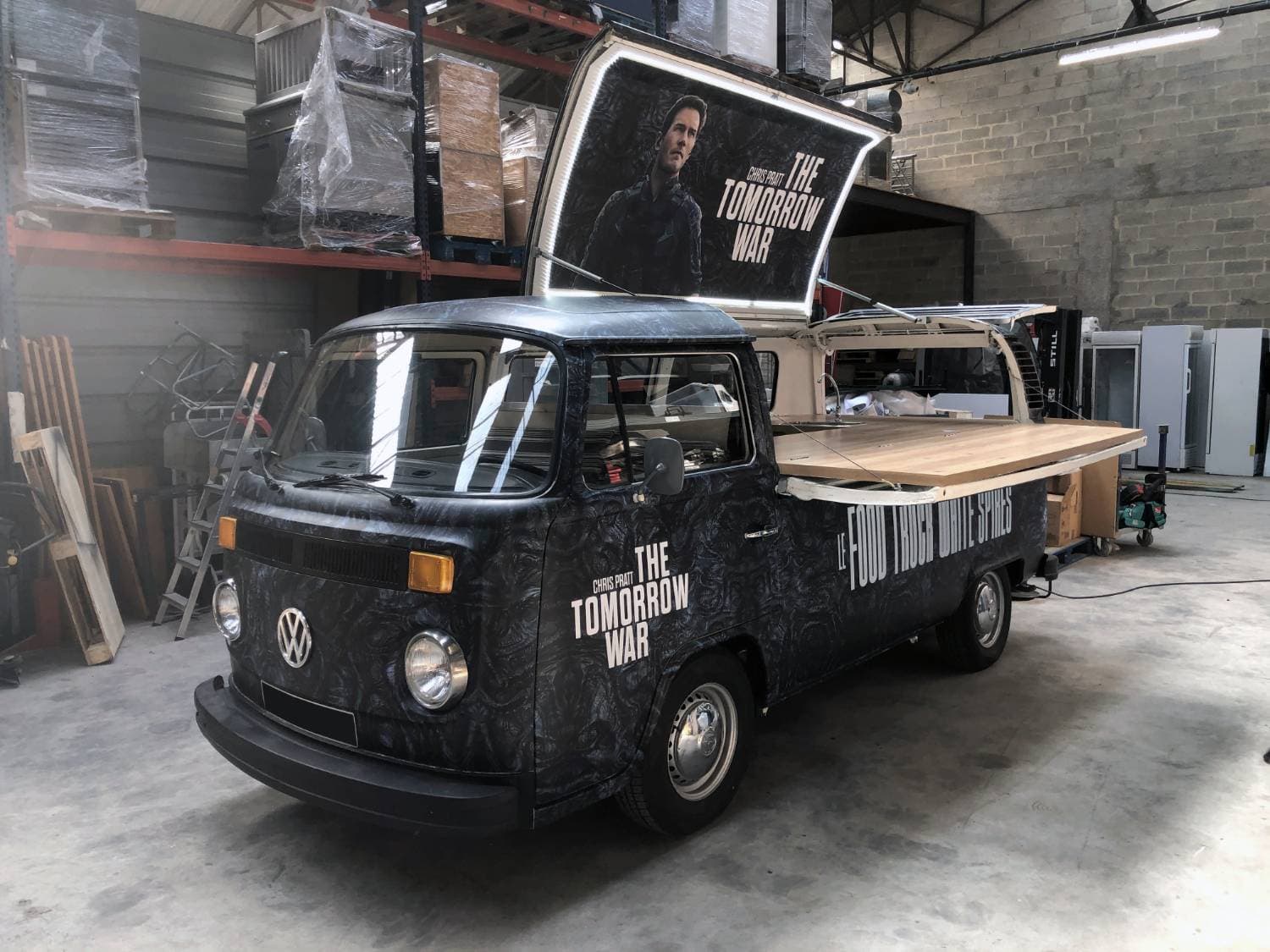 Vue arrière du covering complet