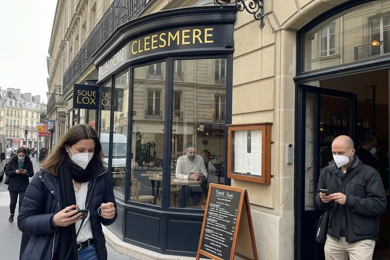 Vitrine commerciale avec baie vitrée panoramique incurvée d'un restaurant urbain élégant, inspirant les concepts mobiles MCR.