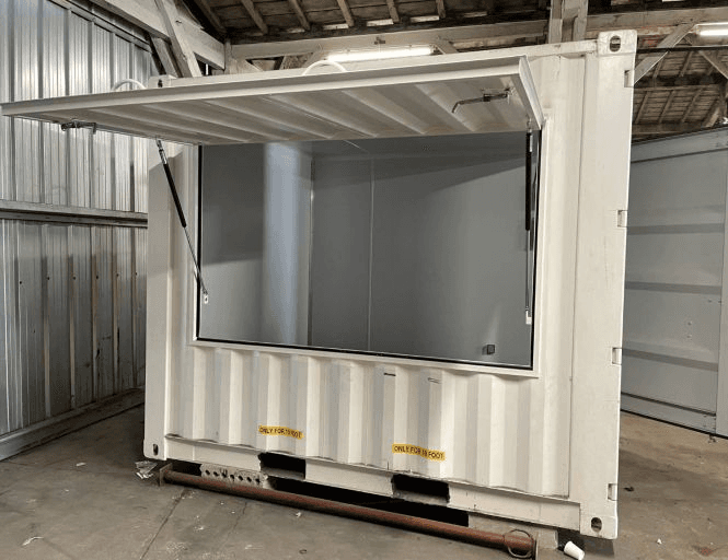 Container 10 pieds — vue ouverte