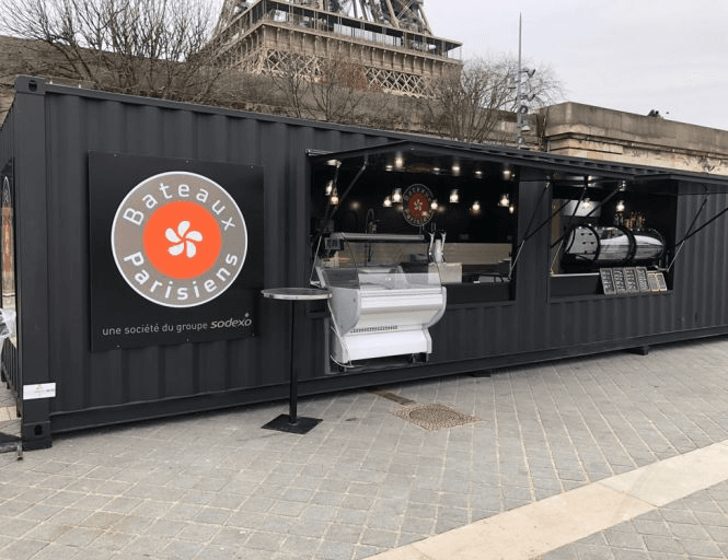 Container aménagé — snack événementiel